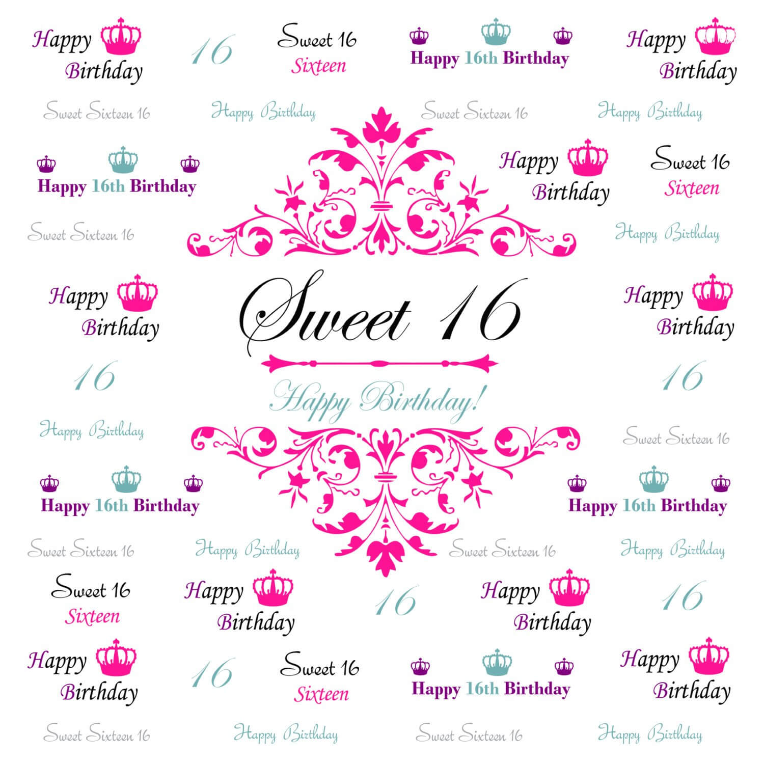 Sweet 16 Banner Template