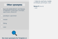 Synonyms For Template, Antonyms For Template - Thesaurus throughout Another Word For Template