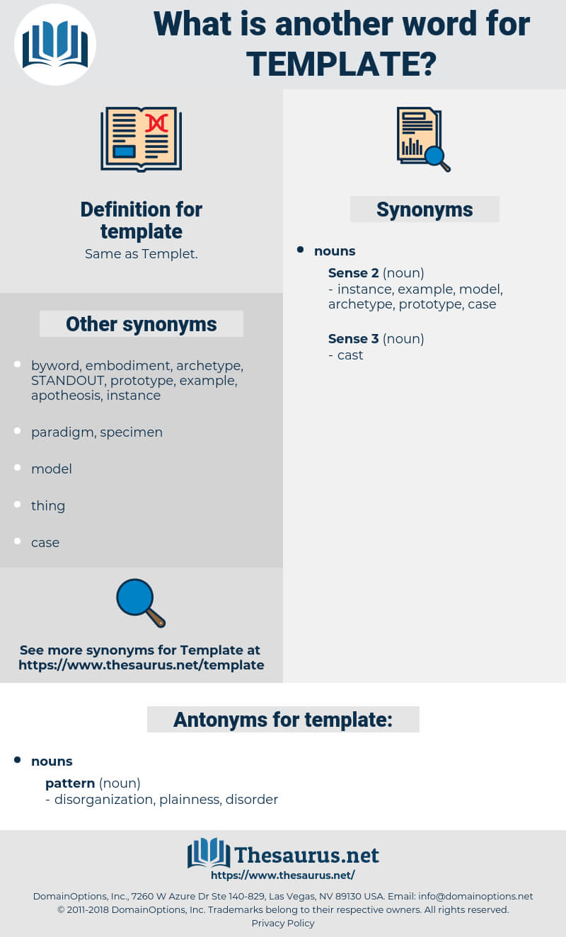 Synonyms For Template, Antonyms For Template - Thesaurus Throughout Another Word For Template