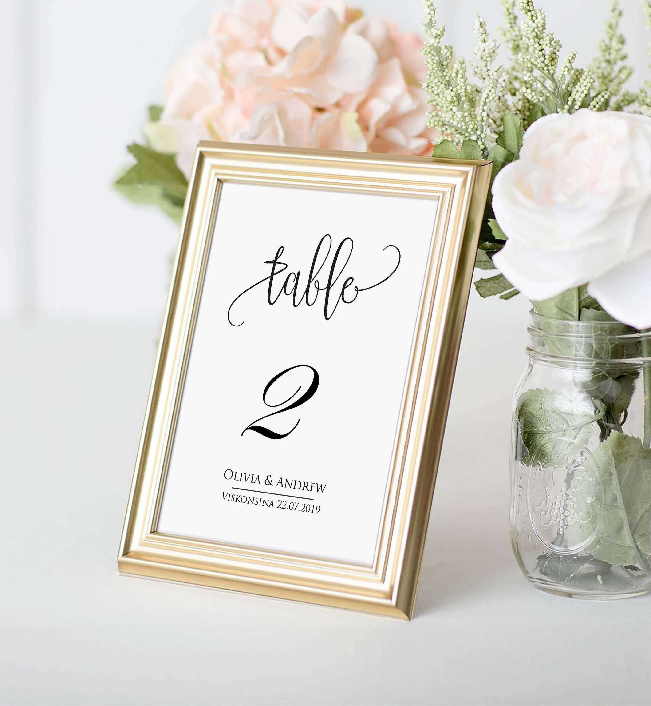 Table Number Card Template, Table Number Cards, Editable, Instant  Download,printable Wedding Table Number, Diy Reception Table Card Swtc114 In Table Number Cards Template