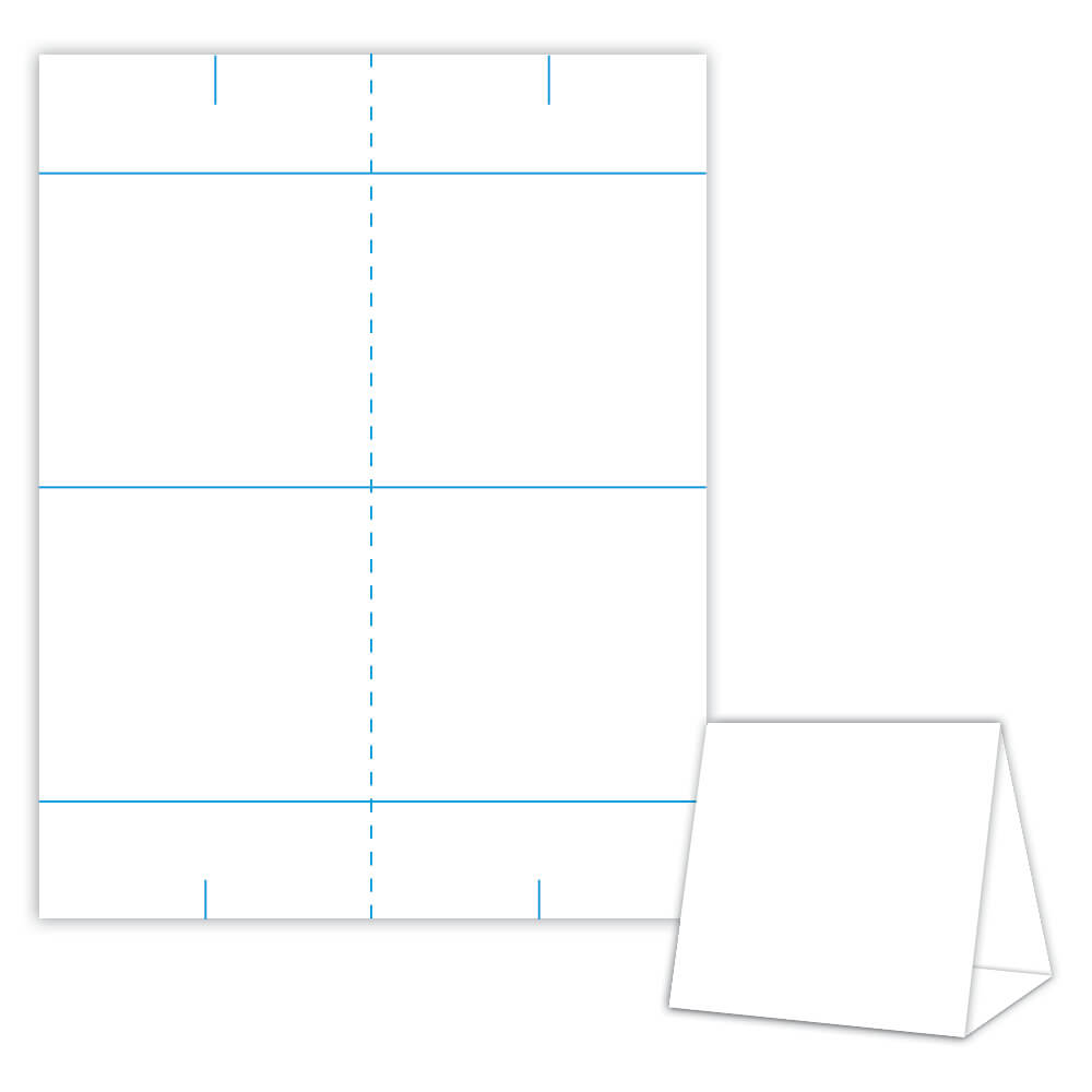 Table Tent Design Template Blank Table Tent – White – Cover For Blanks Usa Templates