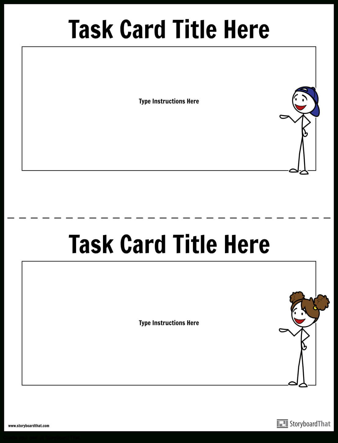 Task Card Template 1 Storyboardworksheet Templates With Task Cards Template