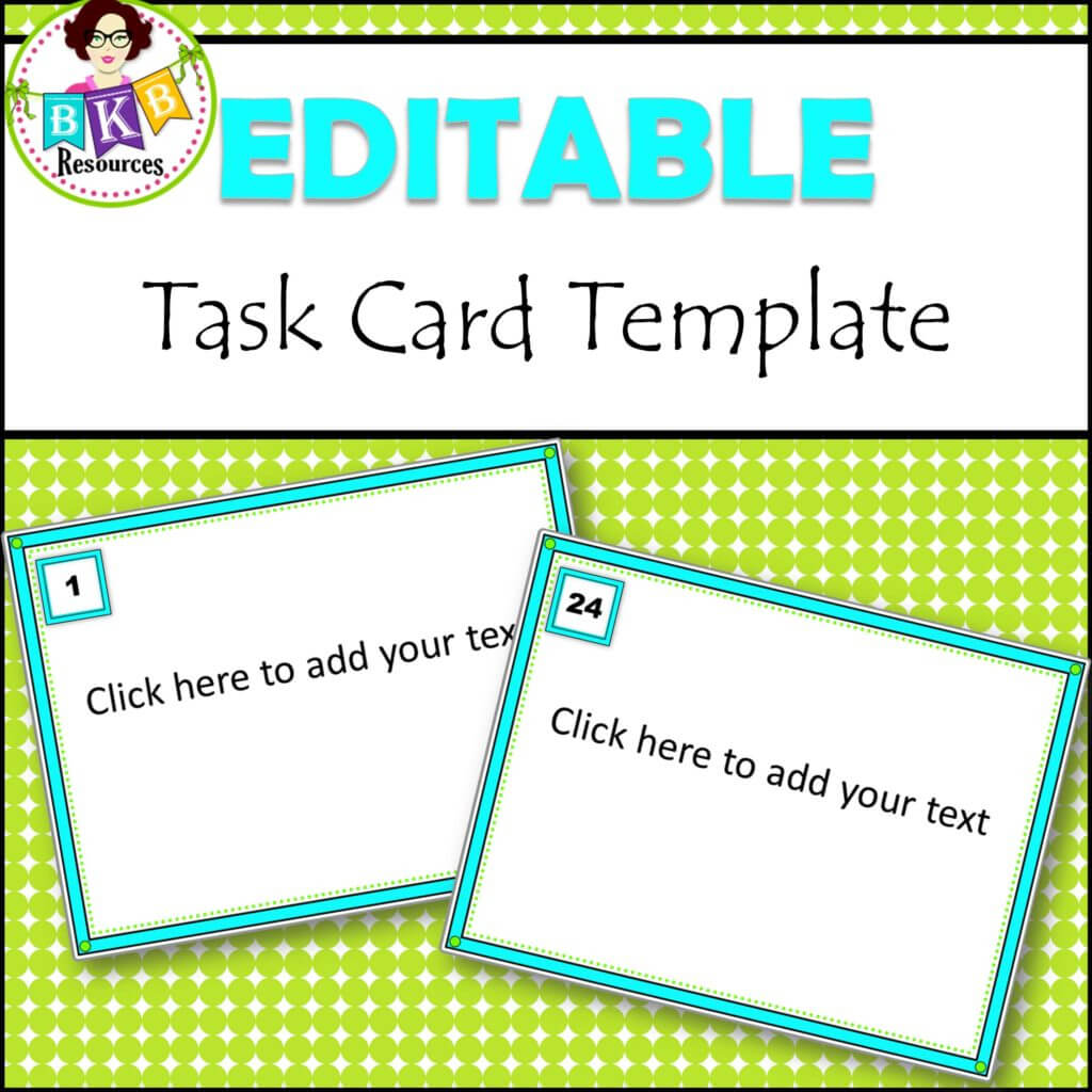 Task Card Template – Atlantaauctionco For Task Cards Template