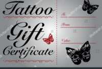 Tattoo Gift Certificate Template - Atlantaauctionco throughout Tattoo Gift Certificate Template