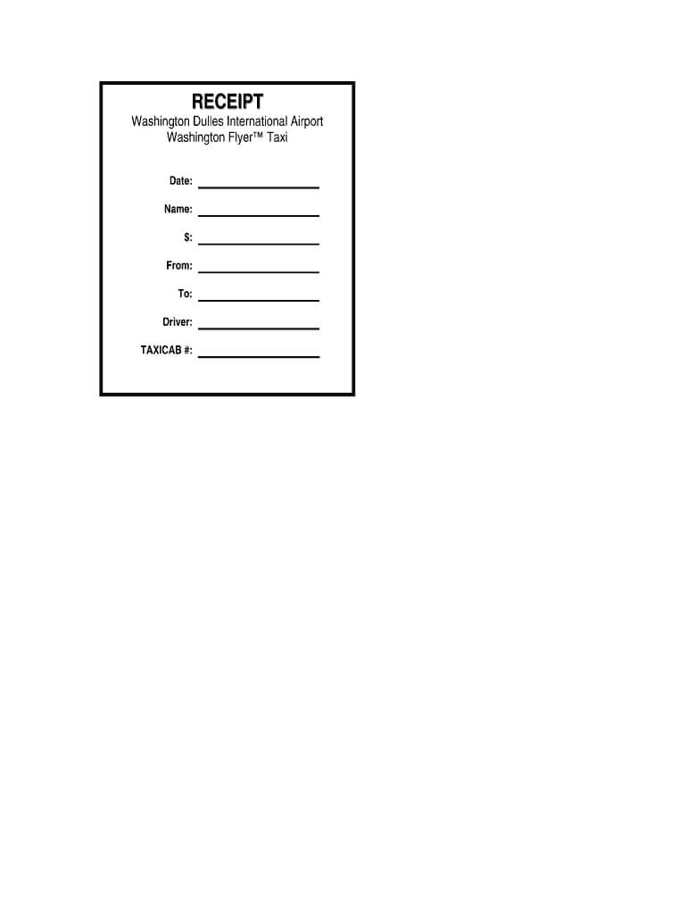 Taxi Receipt Generator – Fill Online, Printable, Fillable Inside Blank Taxi Receipt Template