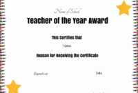 Teacher Of The Month Certificate Template - Atlantaauctionco intended for Teacher Of The Month Certificate Template