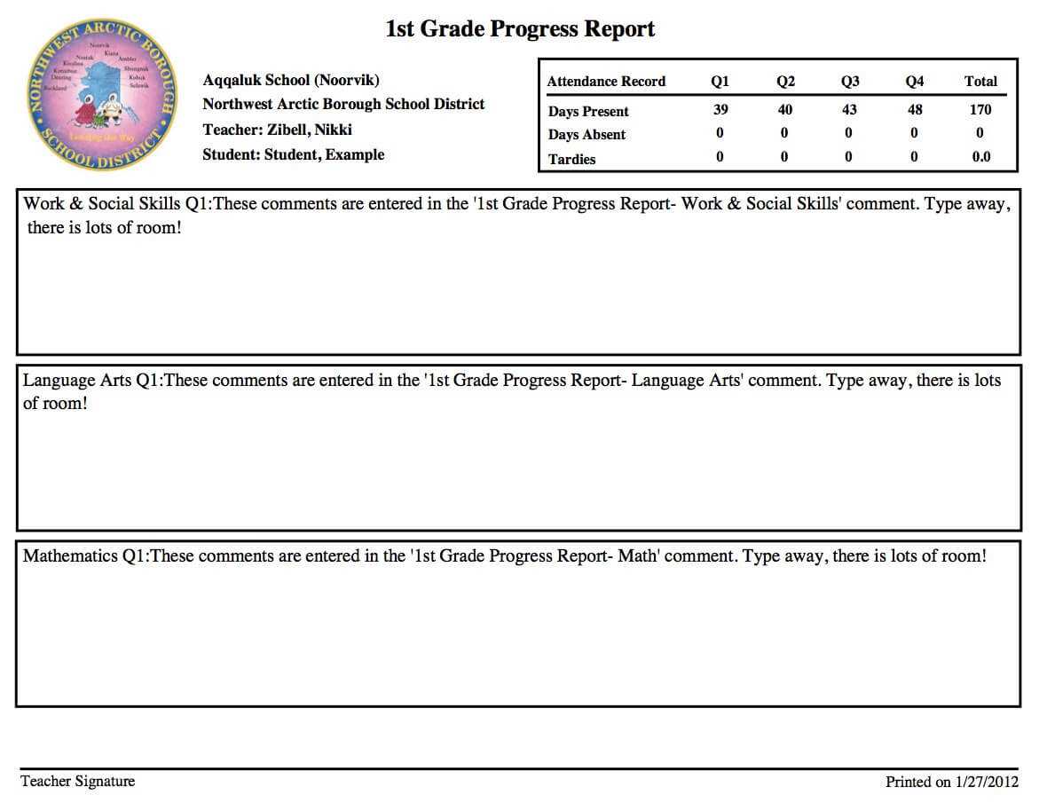 Teachers / Teacher Resources Within Student Grade Report With Regard To Student Grade Report Template