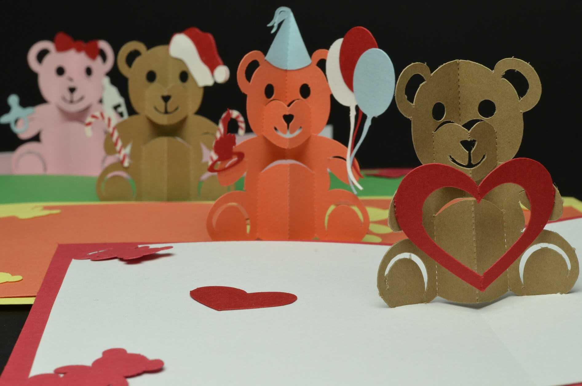 Teddy Bear Pop Up Card: Valentines Day, Birthday, Christmas Throughout Teddy Bear Pop Up Card Template Free