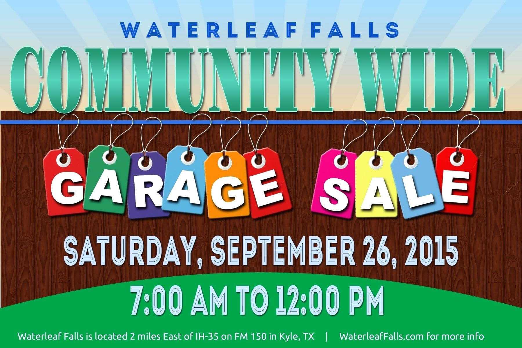 Template: Community Garage Sale Falls Flyer Template Inside Garage Sale Flyer Template Word