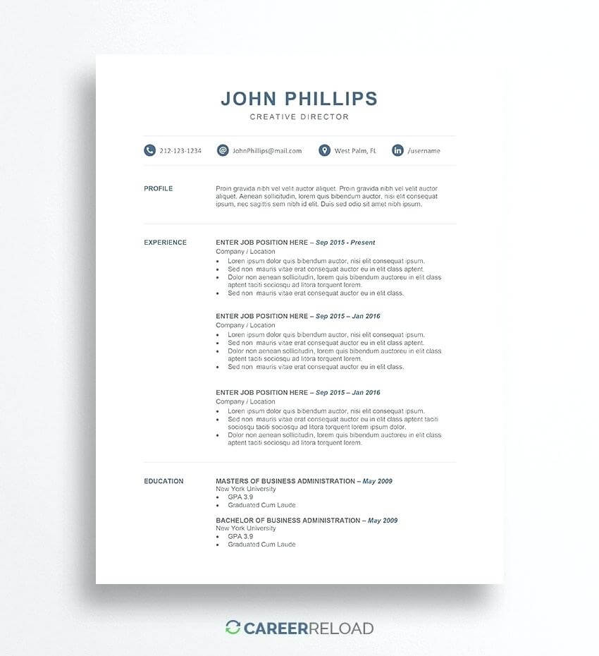 Template: Download Free Resume Templates Resources For Job Inside Free Resume Template Microsoft Word