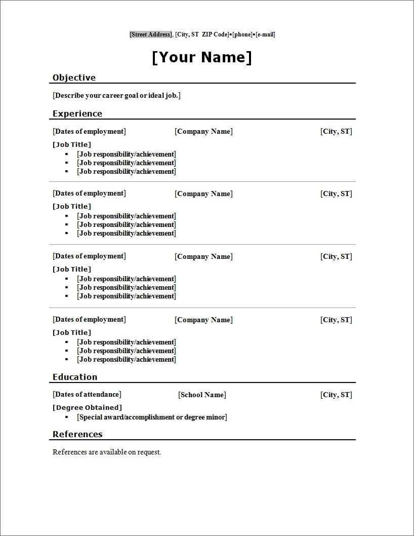 Template. Free Download Creative Resume Templates Microsoft In Blank Resume Templates For Microsoft Word