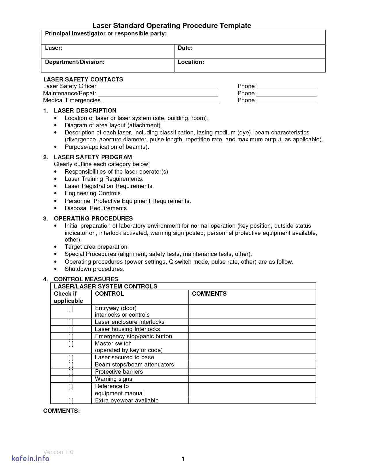 Template: Free Sop Template Word Download Example Sample Pertaining To Procedure Manual Template Word Free