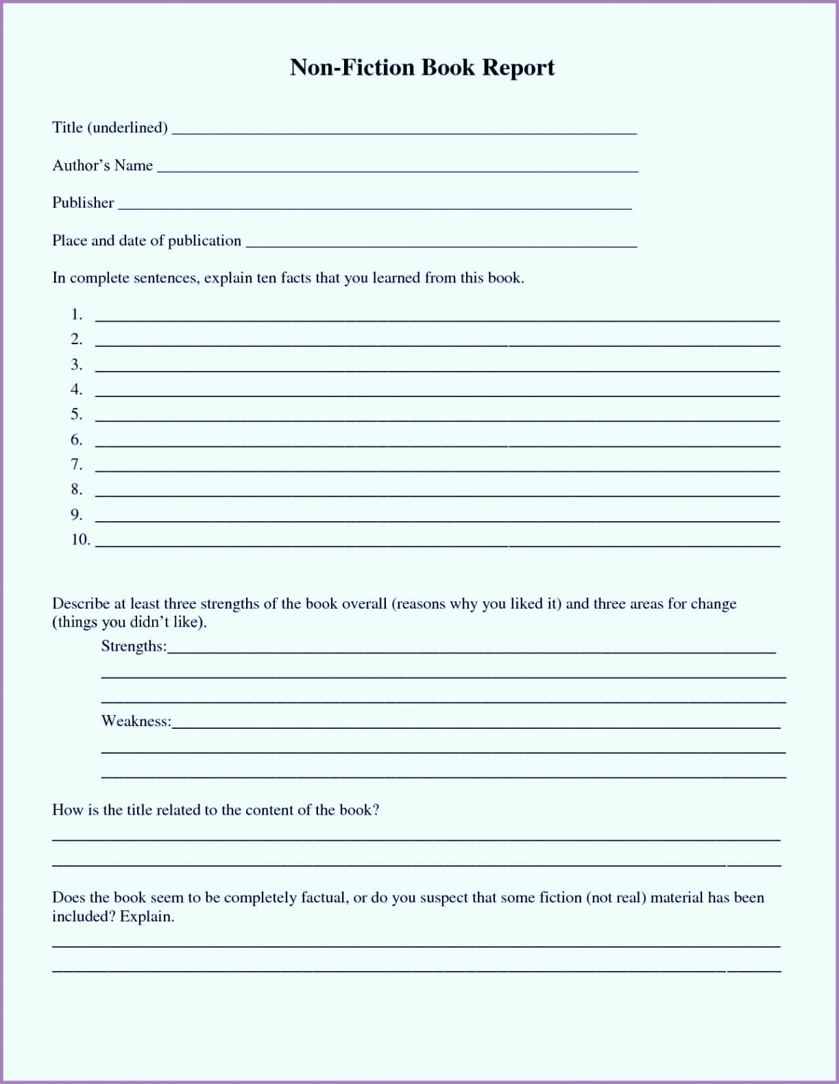 Template Html Form Elegant 1St 2Nd 3Rd 4Th 5Th Grade Book For Book Report Template 2Nd Grade