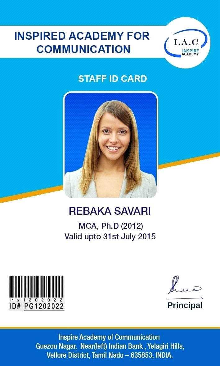 Template: Id Card Designs Cards Template School Design In Portrait Id Card Template