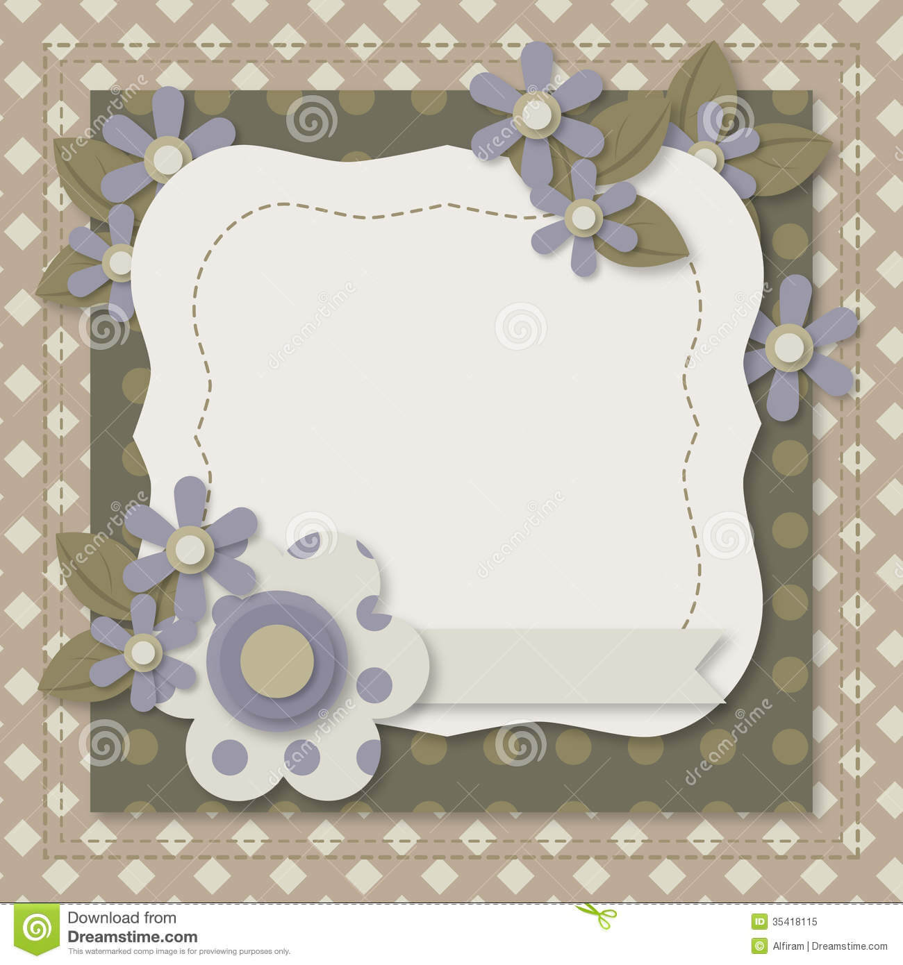 Template Of Greeting Card Or Album Page Stock Vector For Greeting Card Layout Templates