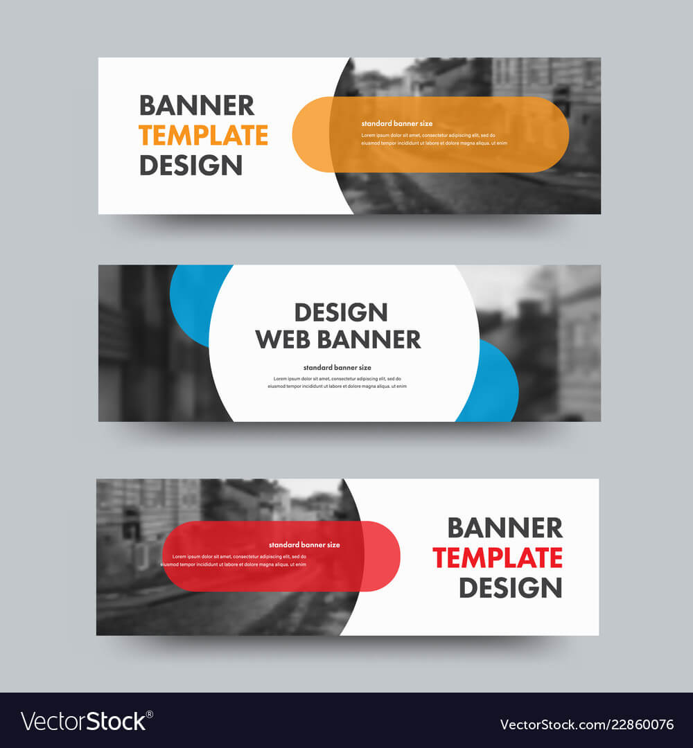 Template Of Horizontal Web Banners With Round And For Photography Banner Template