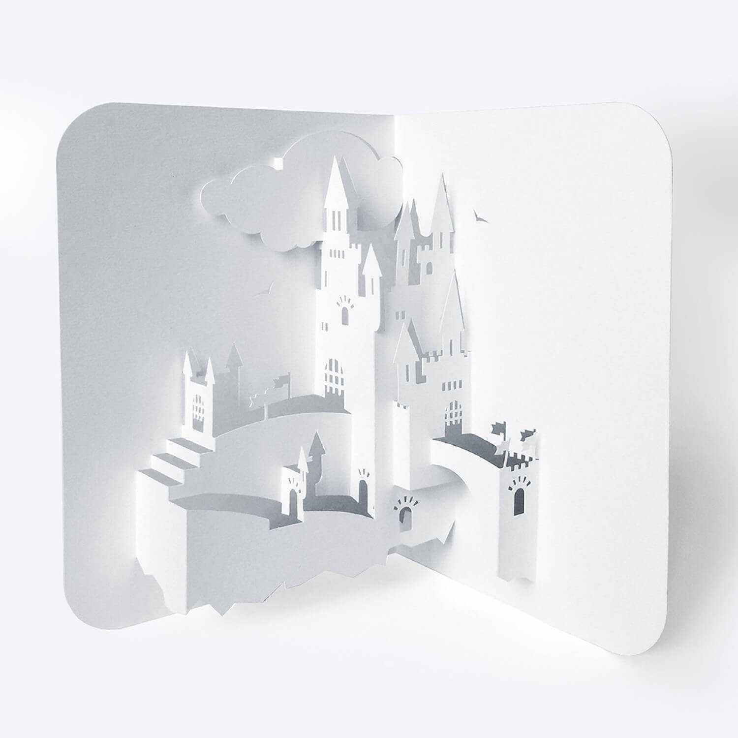 Template Pop Up Card «Castle» Regarding Pop Up Card Templates Free Printable