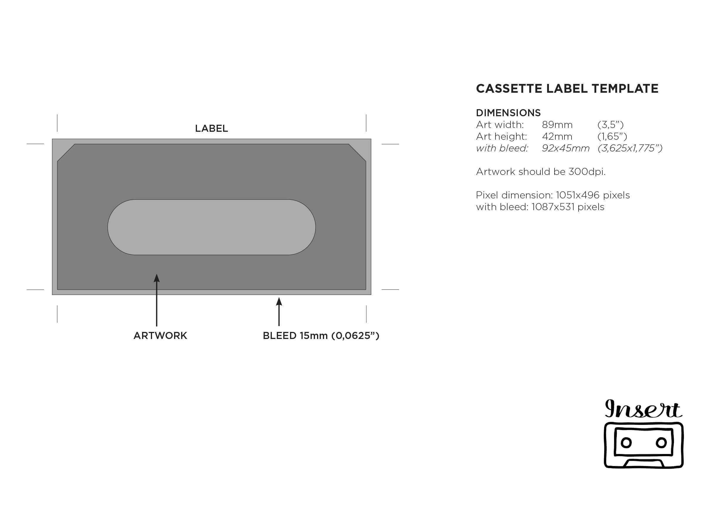 Templates – Insert Tapes For Cassette J Card Template