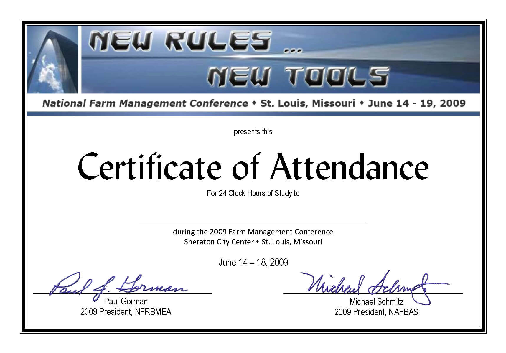 Templates Of Certificate Attendance Template Word For Throughout Certificate Of Attendance Conference Template