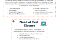 Test Closure:why It's Required? inside Test Exit Report Template