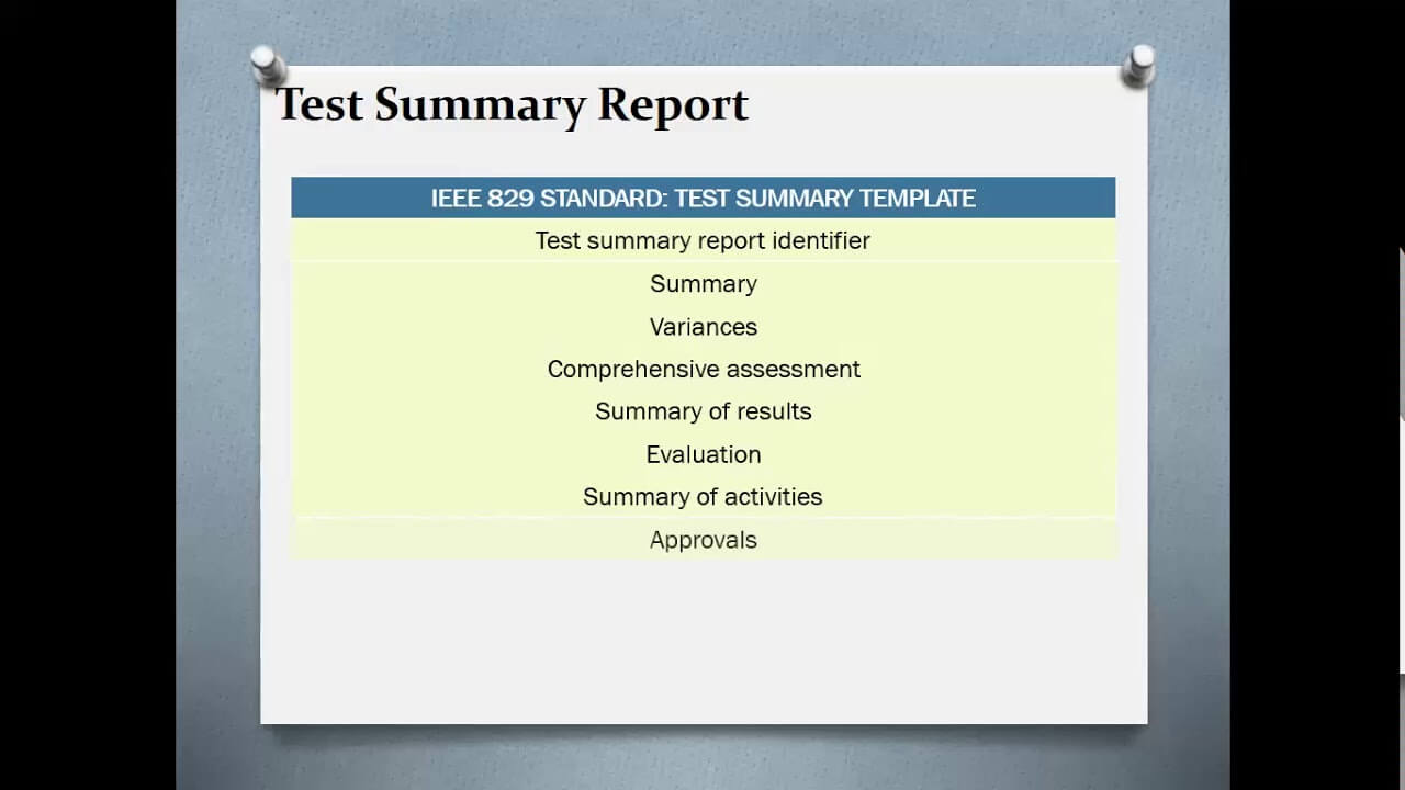Test Summary Reports | Qa Platforms Pertaining To Test Summary Report Template
