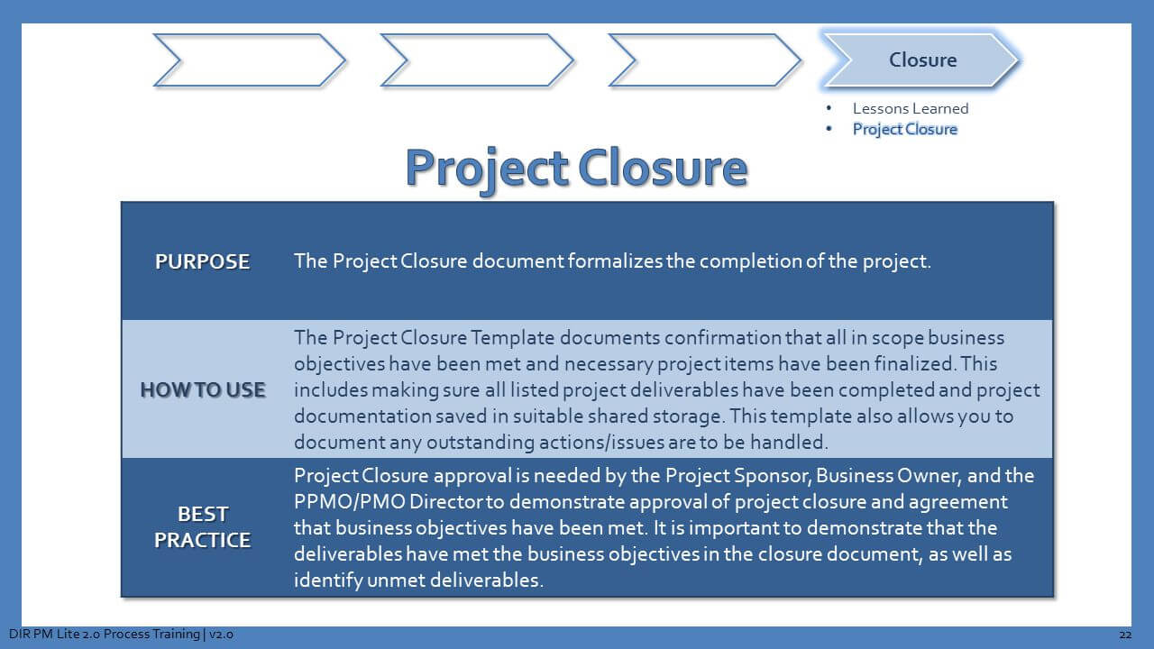 Texas Department Of Information Resources Presents – Ppt Intended For Project Closure Report Template Ppt