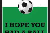 Thank You Card For Party Favors - Soccer Theme in Soccer Thank You Card Template