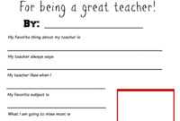 Thank You Teacher Free Printable | Teacher Appreciation in Thank You Card For Teacher Template
