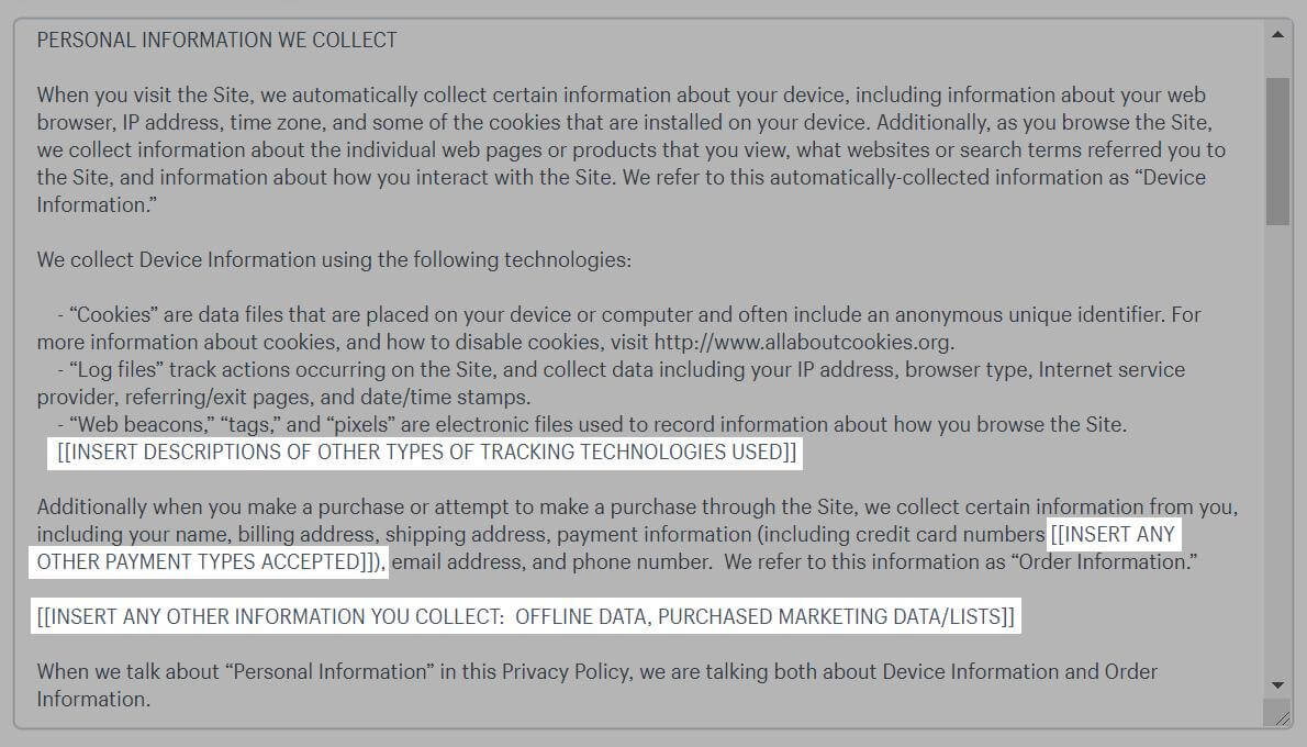 The 10 Best Privacy Policy Generators Throughout Credit Card Privacy Policy Template