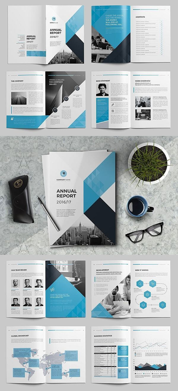 The Annual Report Template #brochure #template #indesign Intended For Free Annual Report Template Indesign