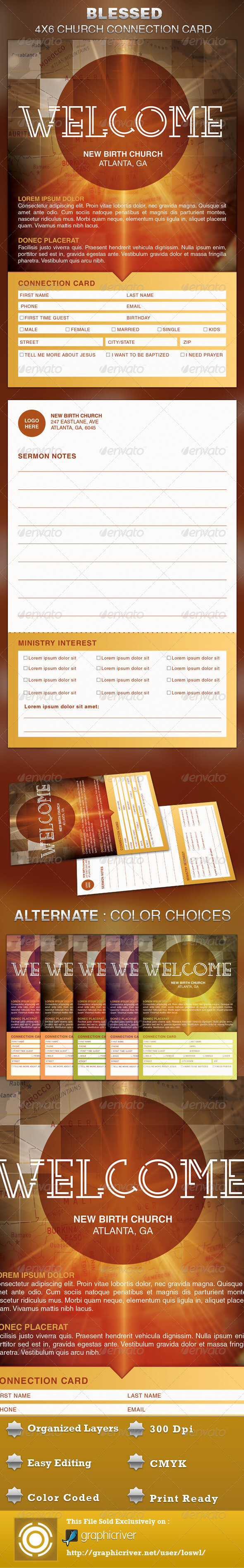 The Blessed Church Connection Card Template Is Great For Any With Regard To Decision Card Template