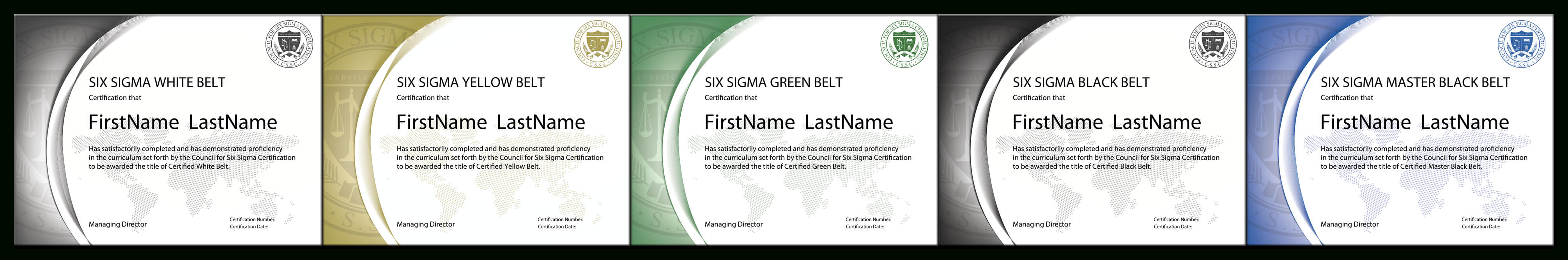 The Council For Six Sigma Certification – Official Industry Inside Green Belt Certificate Template
