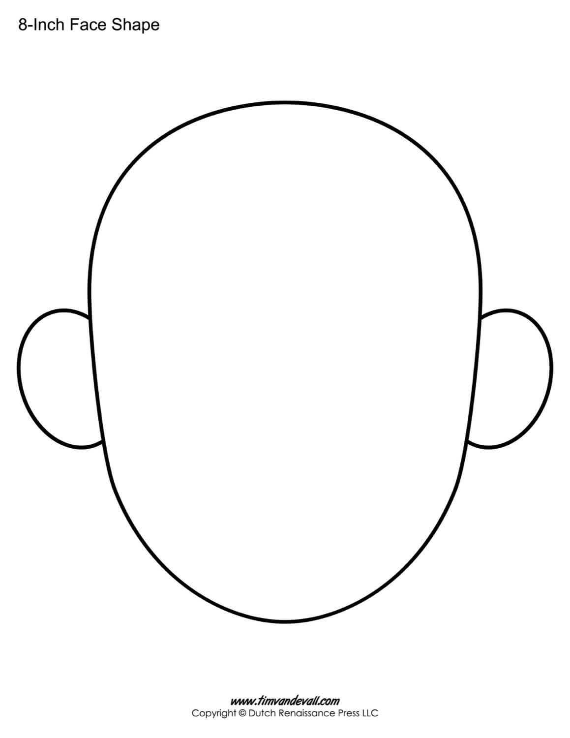 The Following Blank Face Templates Can Be Use For A Variety With Regard To Blank Face Template Preschool