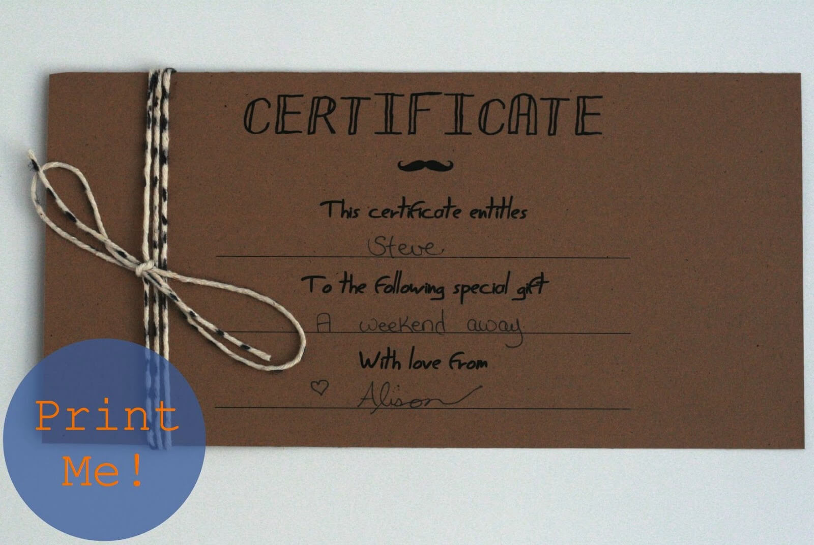 The Petit Cadeau: Printable Gift Certificates For Men! Regarding Homemade Gift Certificate Template