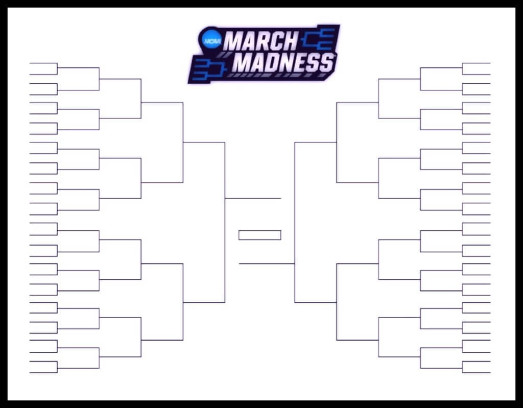 The Printable March Madness Bracket For The 2019 Ncaa Tournament With Blank March Madness Bracket Template
