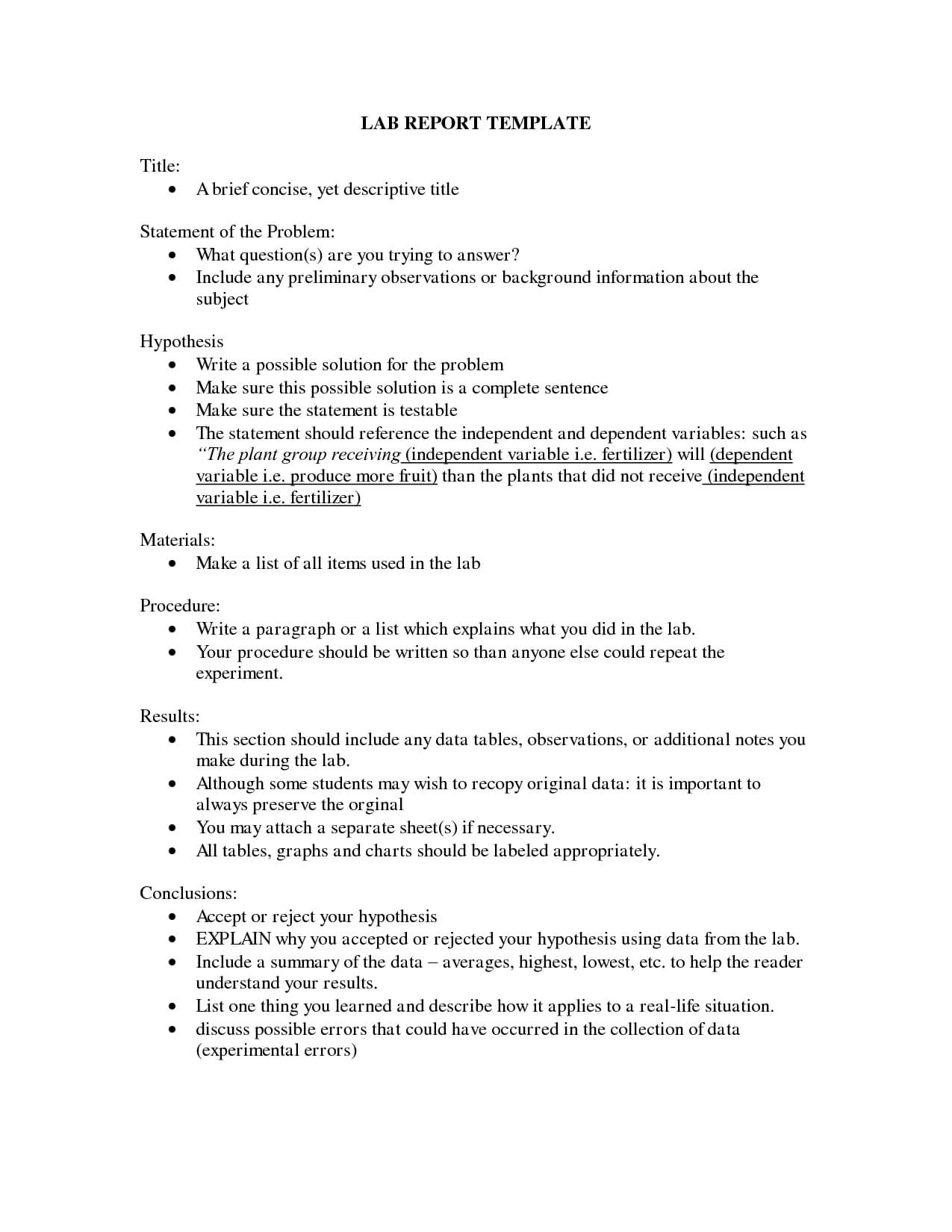 Thebrownfaminaz: Lab Report Template Pdf Within Lab Report Template Middle School