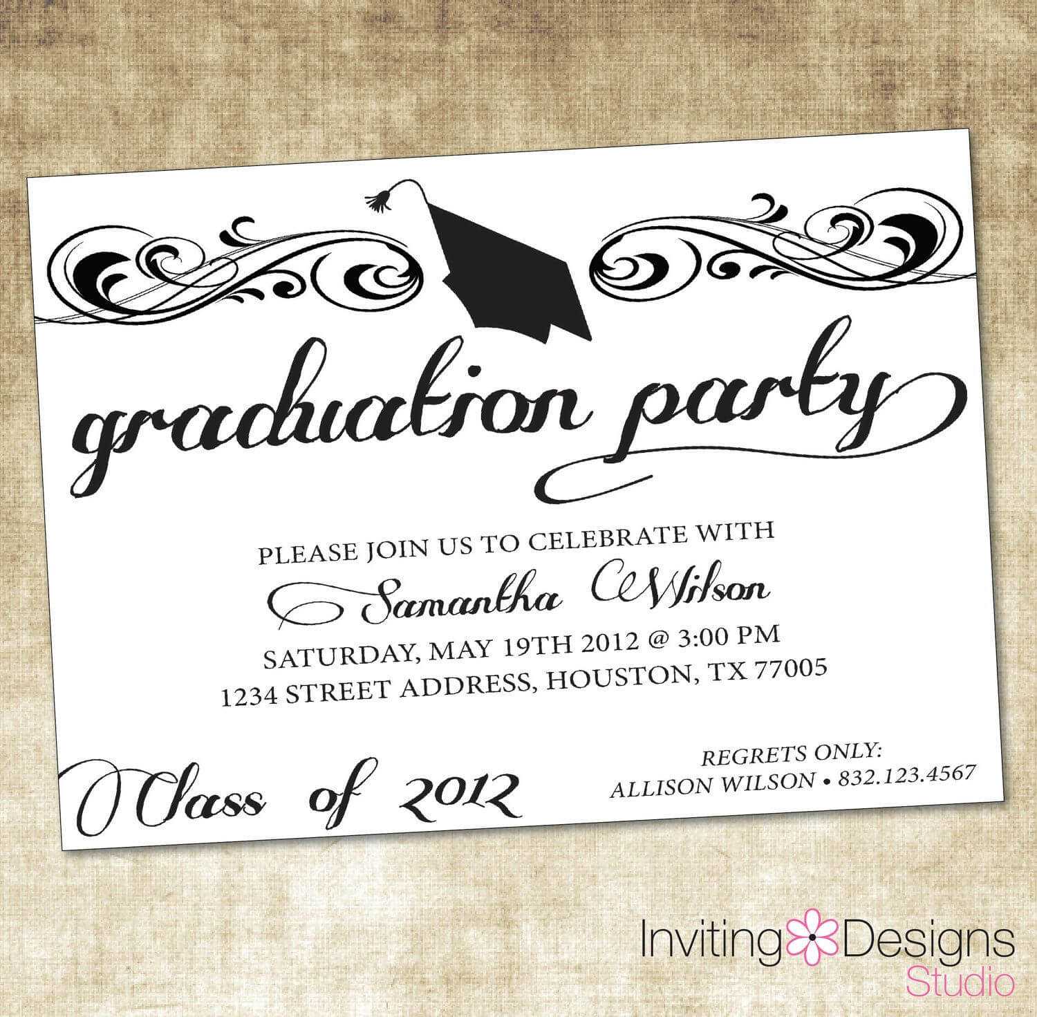 Themes College Graduation Invitations Free Printable As Well With Regard To Graduation Invitation Templates Microsoft Word