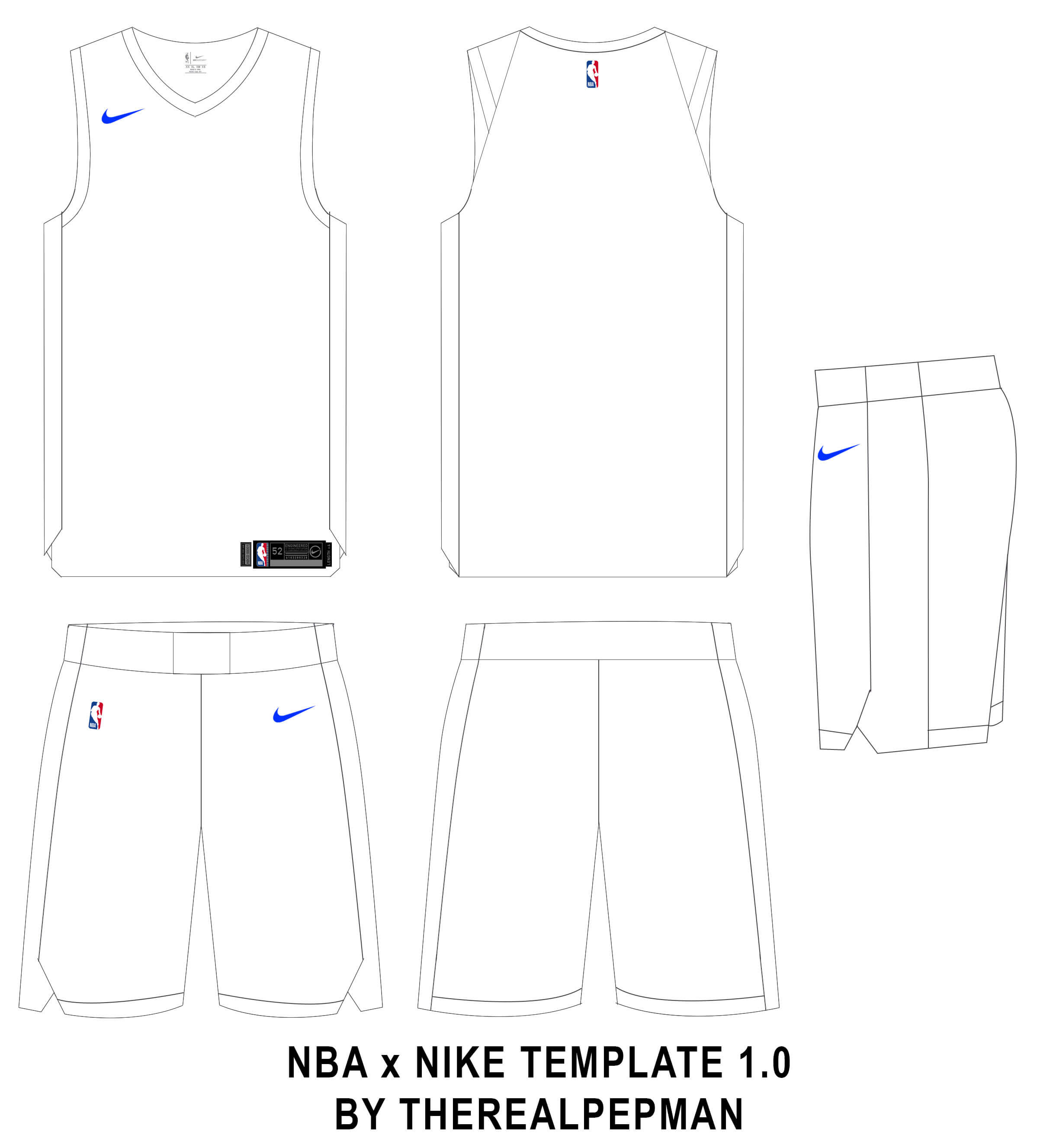 Therealpepman's Nike X Nba Template – Concepts – Chris Throughout Blank Basketball Uniform Template