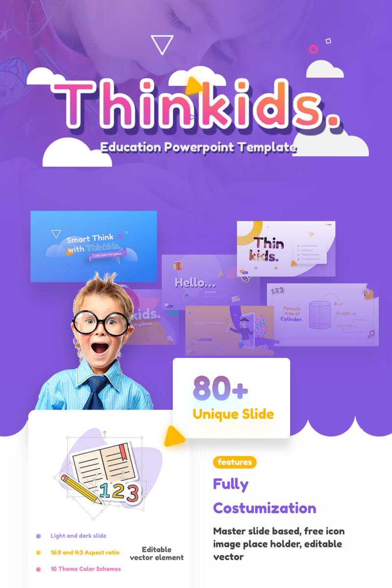 Thinkids – Fun Games & Education Powerpoint Template For Powerpoint Template Games For Education