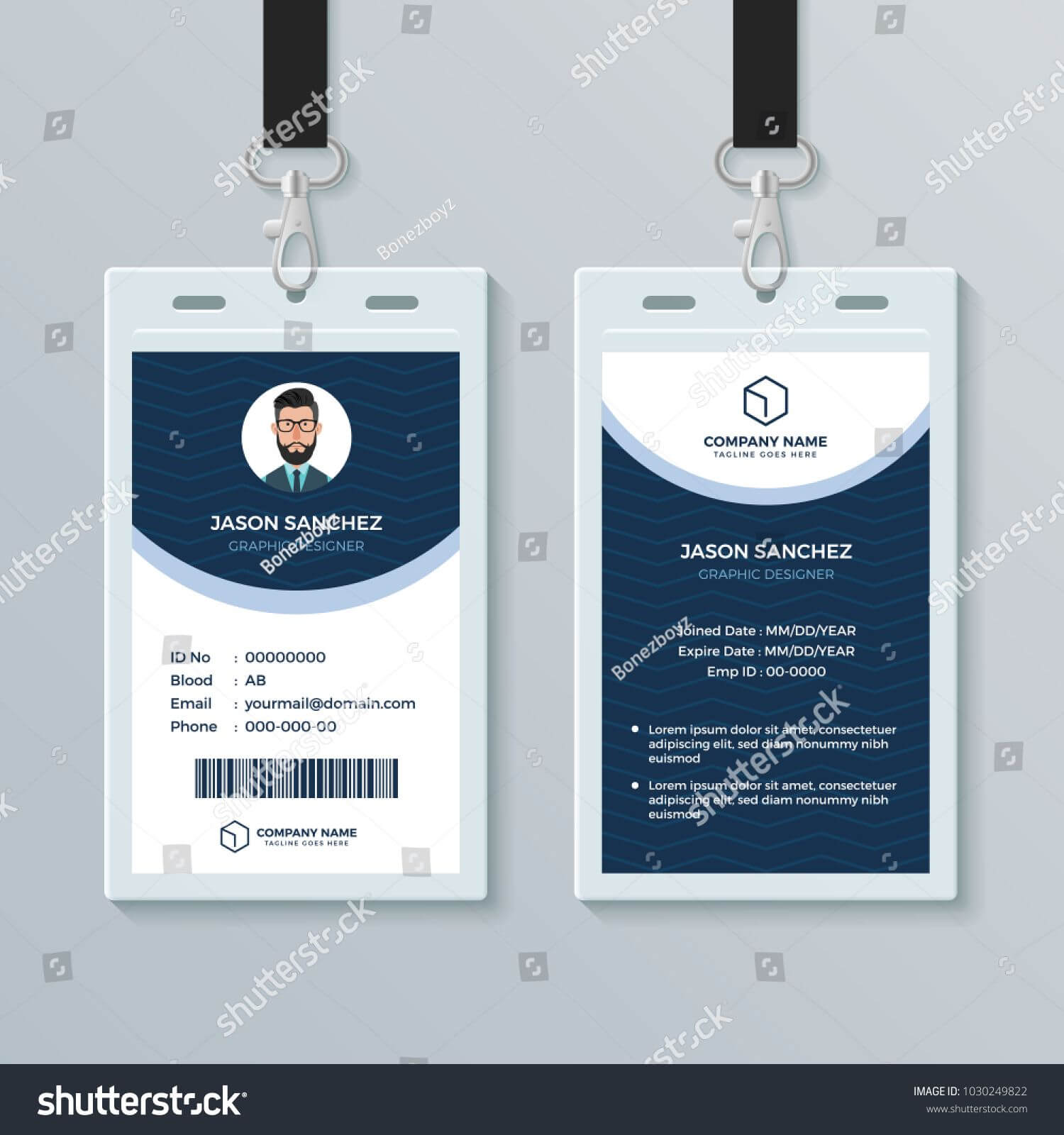 This Id Card Template Perfect For Any Types Of Agency Intended For Work Id Card Template