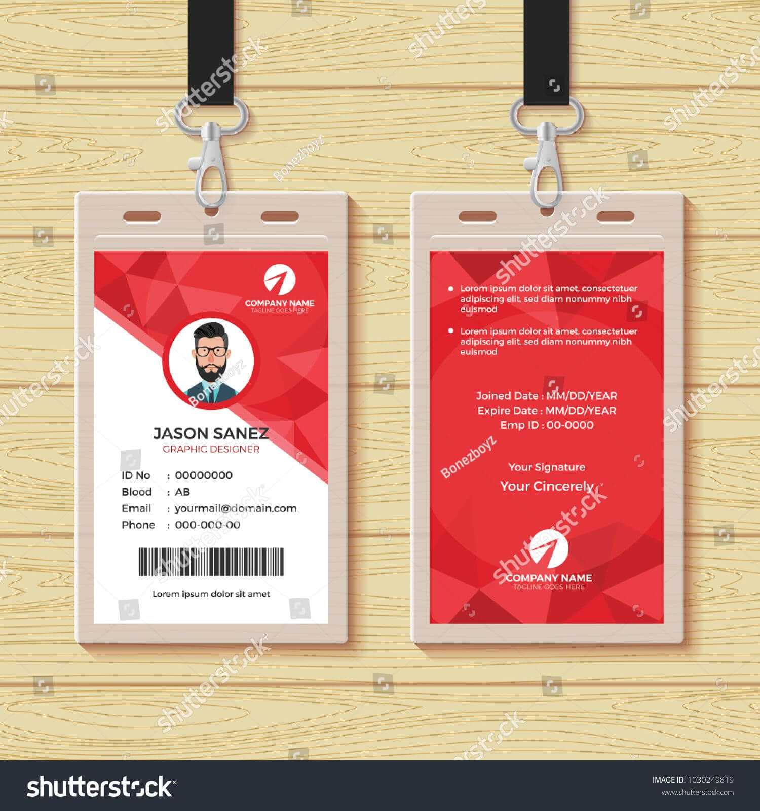 This Id Card Template Perfect For Any Types Of Agency Within Company Id Card Design Template