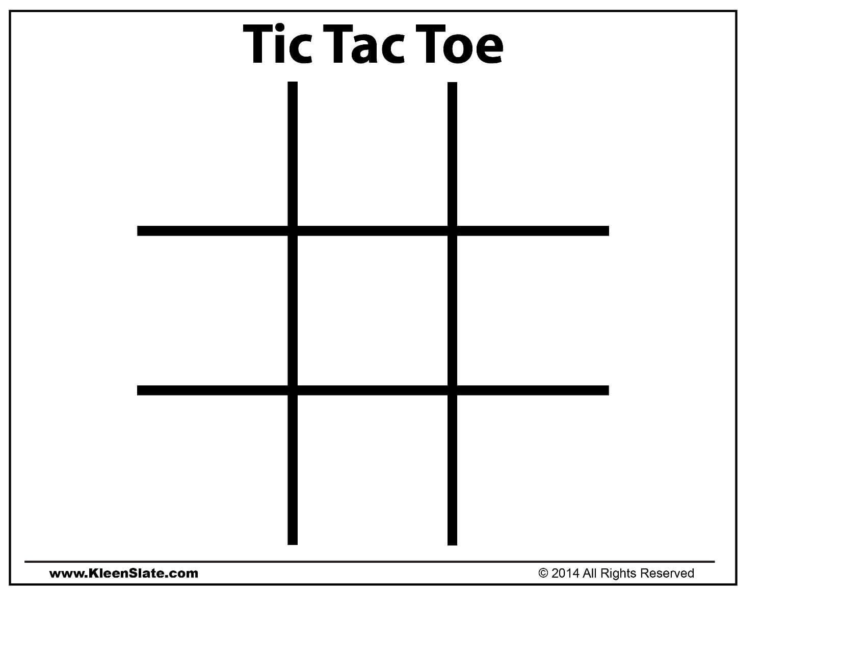 Tic Tac Toe Template Word – Thegreenerleithsocial.org