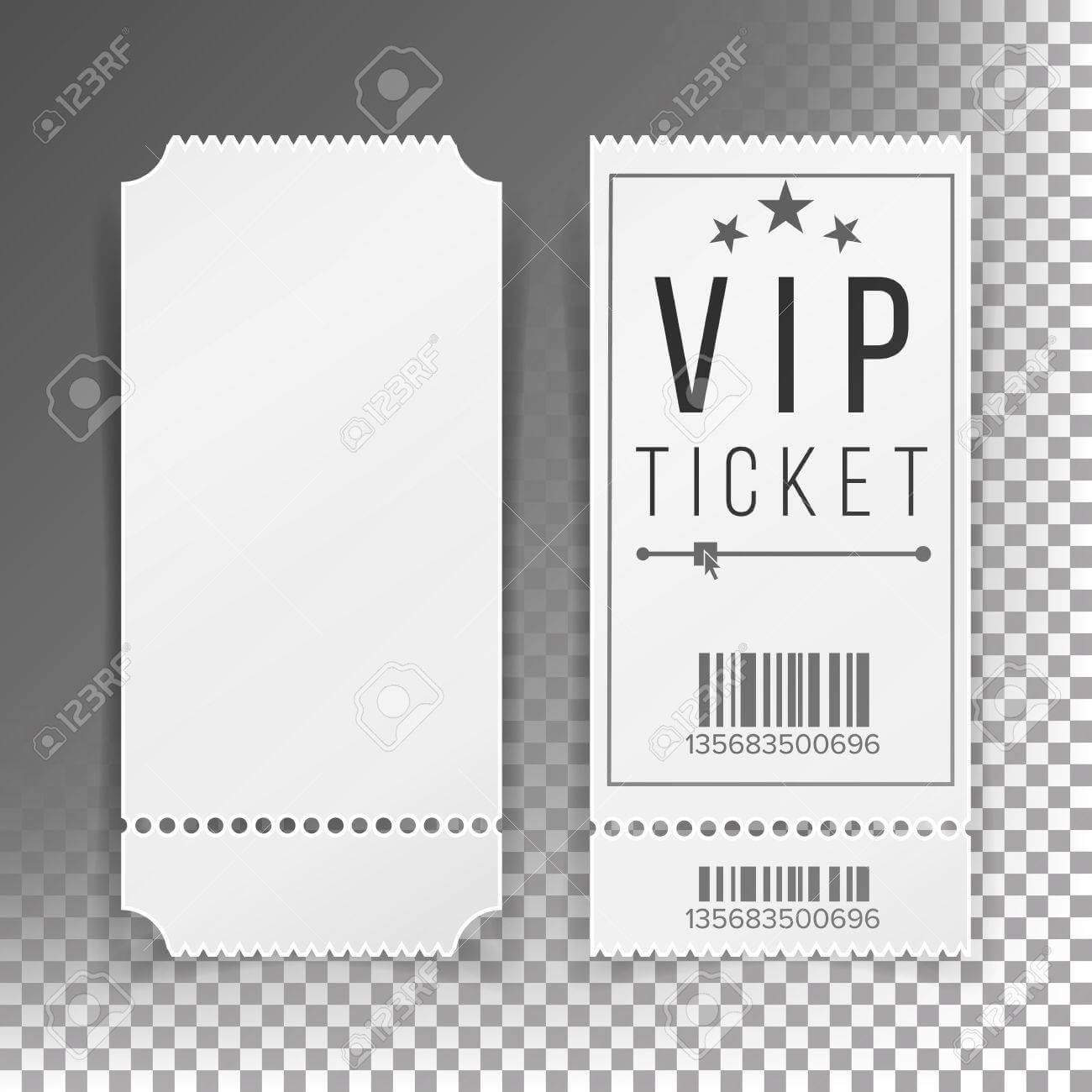 Ticket Template Set Vector. Blank Theater, Cinema, Train, Football.. For Blank Train Ticket Template