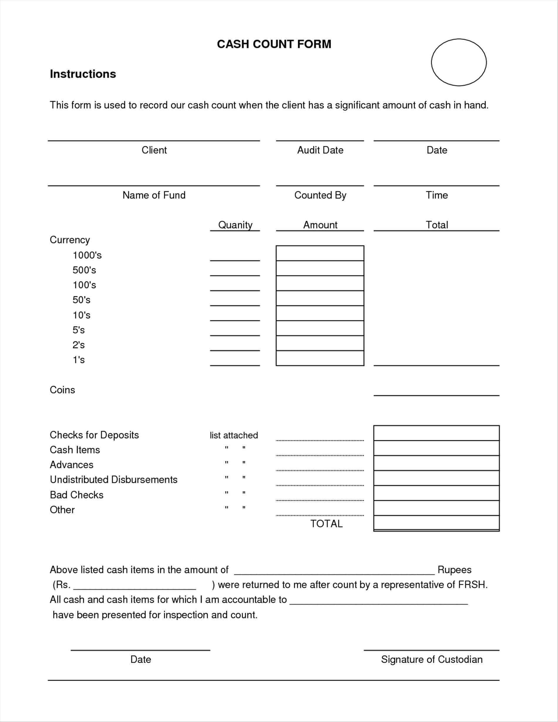 Till Reconciliation Sheet Template Uk End Of Day Out In End Of Day Cash Register Report Template