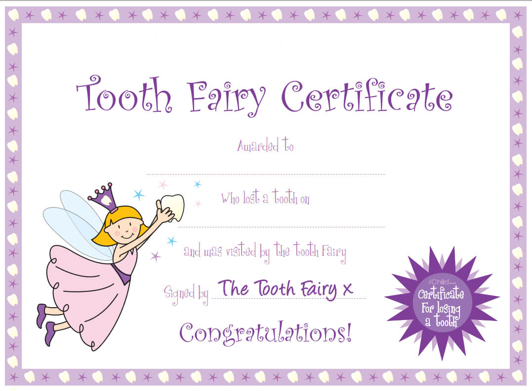 Tooth Fairy Certificate … | Yaidies Fairy | Tooth Fairy Throughout Free Tooth Fairy Certificate Template