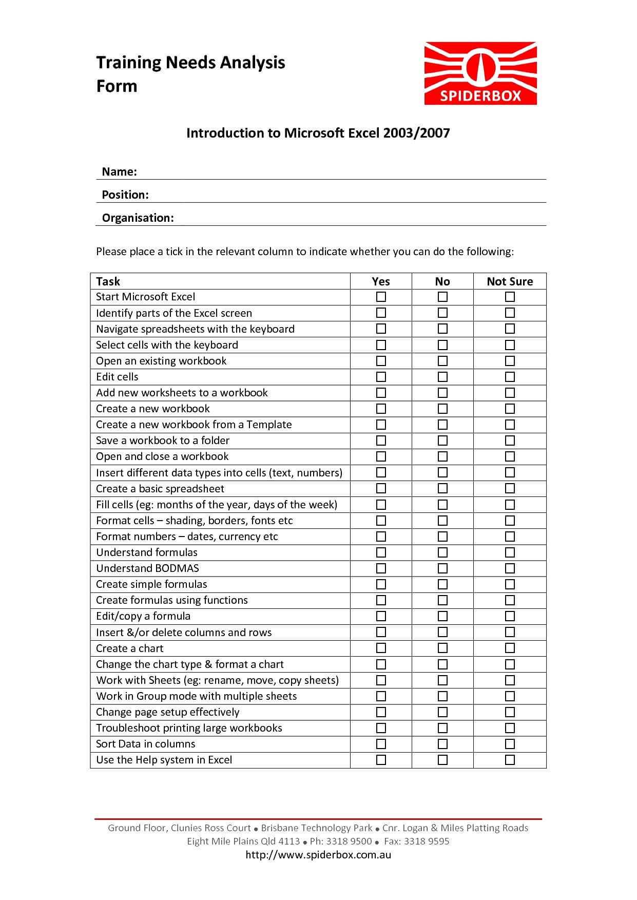 Training Needs Analysis Report Template – Atlantaauctionco Pertaining To Training Needs Analysis Report Template