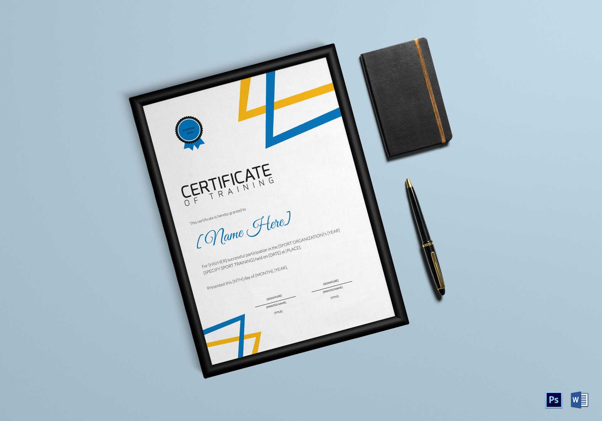 Training Participation Certificate Template – Major Throughout Manager Of The Month Certificate Template