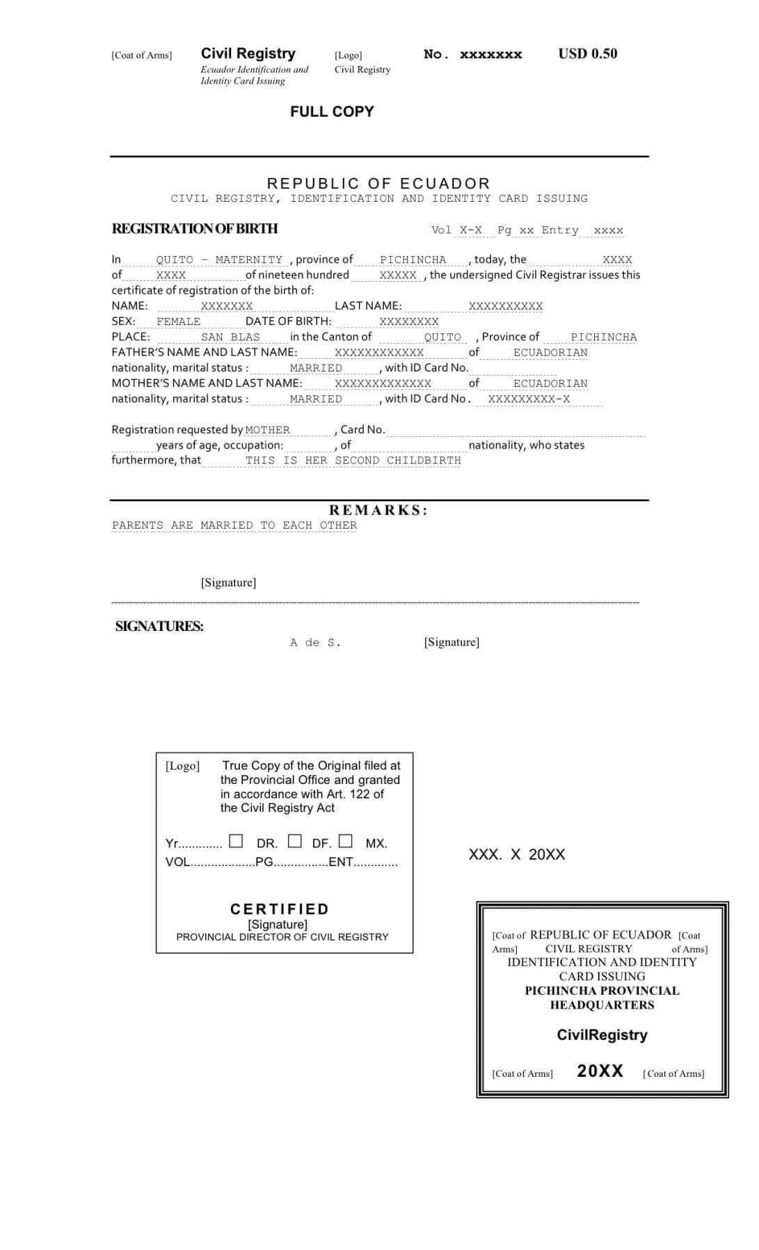 Translate Mexican Birth Certificate A To English Template Within Birth Certificate Translation Template English To Spanish