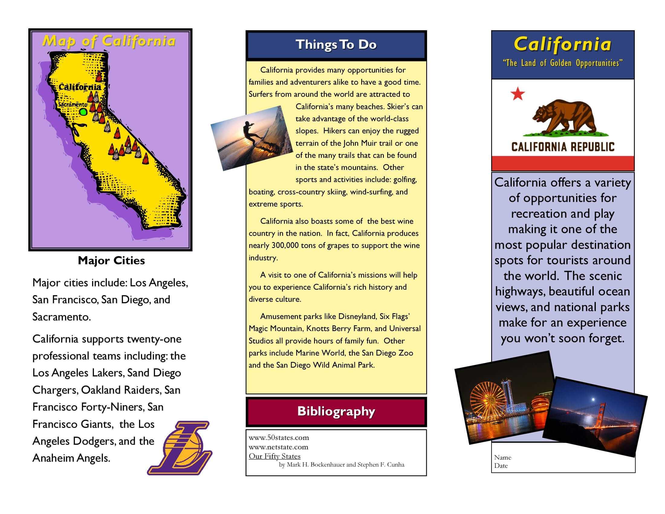 student travel brochure