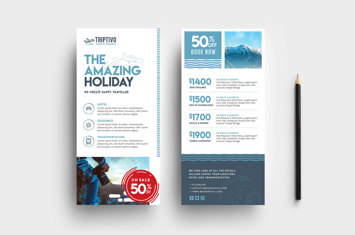 Travel Company Dl Card Template In Psd, Ai & Vector – Brandpacks Inside Dl Card Template